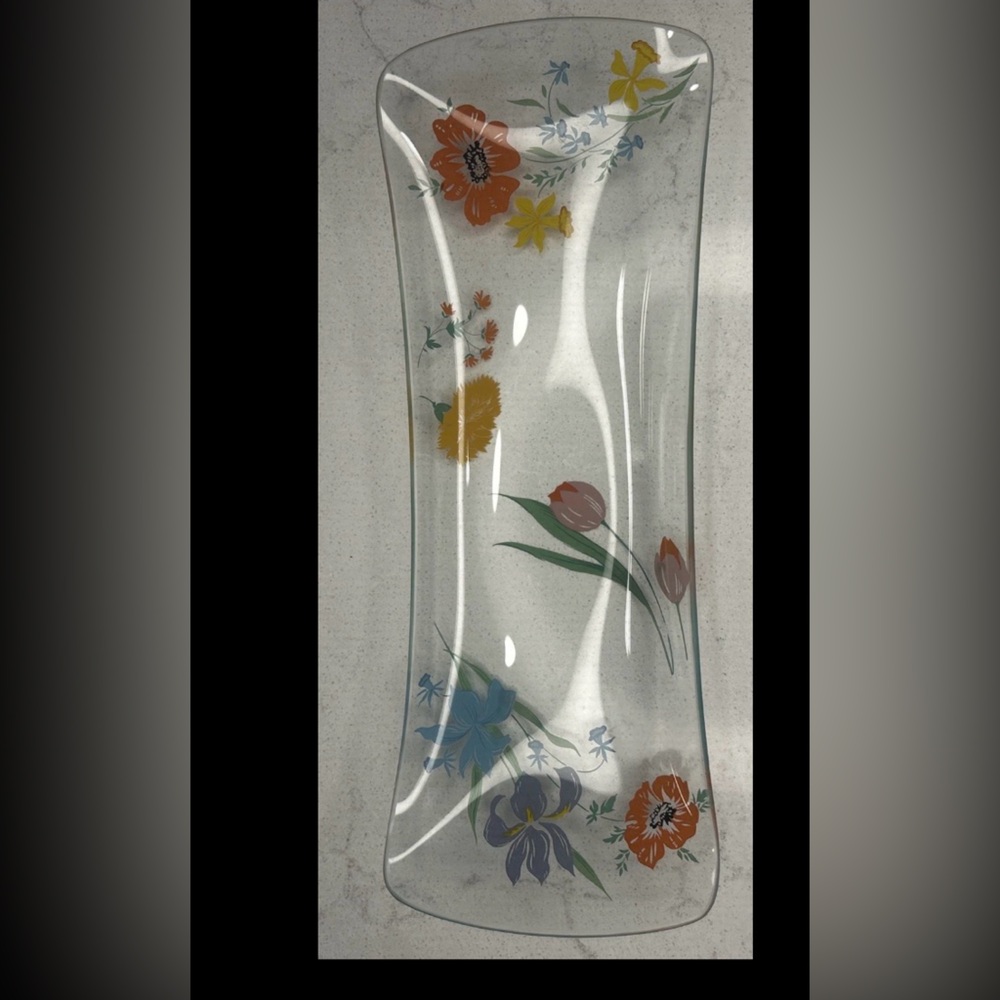 Vintage Dorothy Thorpe California Spring Wild Flower Serving Dish Tray 13”